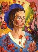Lentulov, Aristarkh Unknown Lady in Blue oil painting